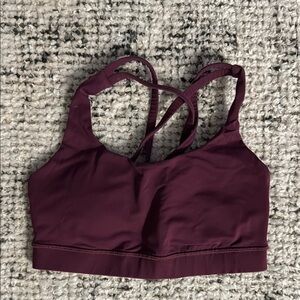 Women's Burgundy Sports Bra